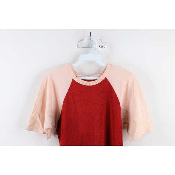 Vintage 40s 50s Mens Medium Distressed Rayon Knit Color Block Jersey T-Shirt USA - Picture 2 of 14